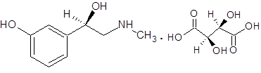本页图片/档案 - 重酒石酸去氧肾上腺素分子结构式